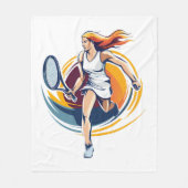 Tennisspielerin Fleecedecke (Vorderseite)