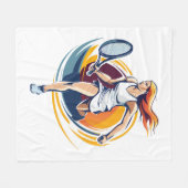 Tennisspielerin Fleecedecke (Vorderseite (Horizontal))
