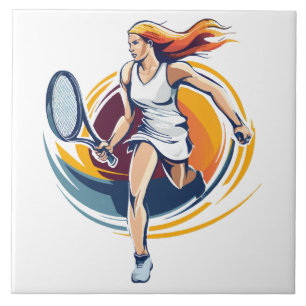 Tennisspielerin Fliese