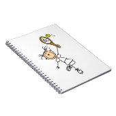 Tennisspielerin für Strichmännchen Notizblock (Rechte Seite)