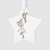 Tennisspielerin für Strichmännchen Ornament (Vorderseite)