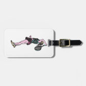 Tennisspielerin Gepäckanhänger (Vorderseite horizontal)