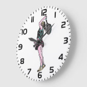 Tennisspielerin Große Wanduhr (Winkel)