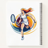 Tennisspielerin Notizblock (Rückseite)