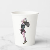 Tennisspielerin Pappbecher (Vorderseite)