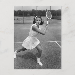 Tennisspielerin Postkarte