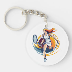 Tennisspielerin Schlüsselanhänger
