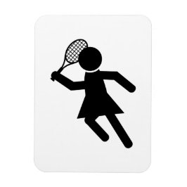 Tennisspielerin - Symbol für Tennis Magnet