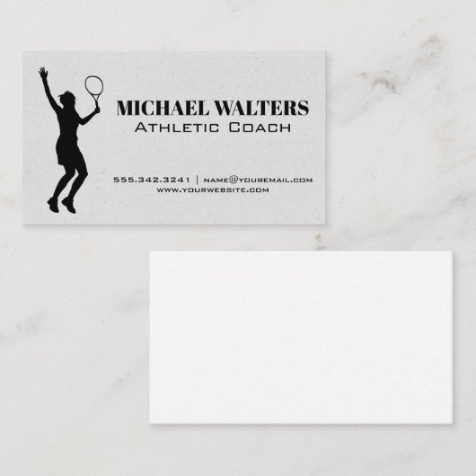 Tennisspielerin Visitenkarte (Vorne/Hinten)