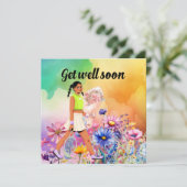 Tennisspielerinnen machen sich bald mit Blume gut (Stehend Vorderseite)