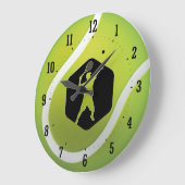 Tennisspielzeit | Coole Sportgeschenke Große Wanduhr (Winkel)