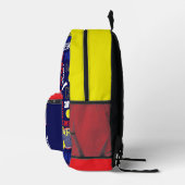 Tennissport Rot-Gelb-individuelle Name Bedruckter Rucksack (Rechts)