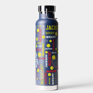 Tennissport Rot-Gelb-individuelle Name Trinkflasche