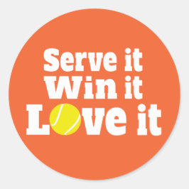 Tennissportarten dienen dem Sieg in der Liebe, es Runder Aufkleber