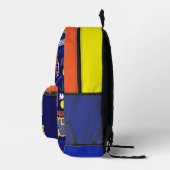 Tennissportarten Orange-Gelb-individuelle Name Bedruckter Rucksack (Rechts)