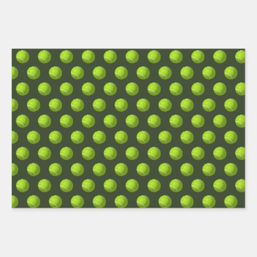 Tennissportfans mit coolen Fliesen Geschenkpapier Set (Vorderseite)