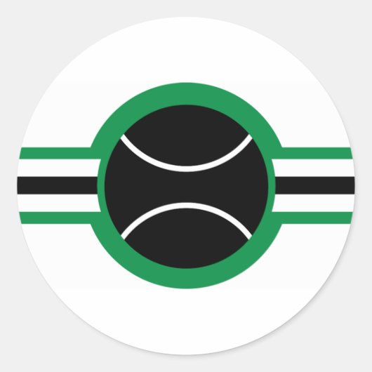 Tennisstar Runder Aufkleber (Vorderseite)