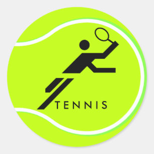 Tennissticker 1 runder aufkleber