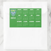 Tennisstickergeschenk mit Kalender Rechteckiger Aufkleber (Tasche)