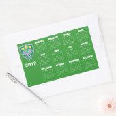 Tennisstickergeschenk mit Kalender Rechteckiger Aufkleber (Umschlag)