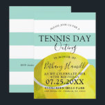 Tennistag Ausflug| Tennis Themed Green Invest Einladung<br><div class="desc">Feiern Sie den Geburtstag mit dieser Tennis-Einladung im Stil eines Superstars. Ein großartiger Weg, um einen Geburtstag, eine Ansammlung, ein Jubiläum zu feiern, oder einfach nur einen regelmäßigen Tennistag, um einen Schweiß zu machen. Alle Elemente dieser grünen und weißen Einladung sind entriegelt und bei Bedarf einstellbar. Genießen Sie es zu...</div>