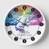 Tennistag | Coole Sportgeschenke Uhr (Vorderseite)