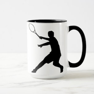 Tennistasse mit Silhouette eines Spielers Tasse