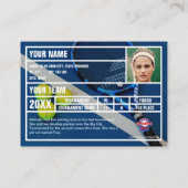 Tennisteam Trading Card - Rosa/Lila/Rote Rays Telefonnummerkarte (Rückseite)