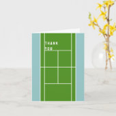 Tennisthemed Thank You Karte (Gelbe Blume)