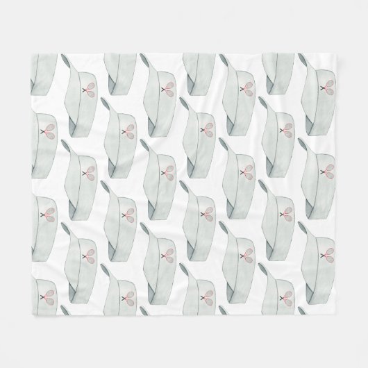 Tennisthemen Fleecedecke (Vorderseite (Horizontal))
