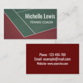 Tennistrainer Einfache Berufliche Heddysportarten Visitenkarte (Vorne/Hinten)