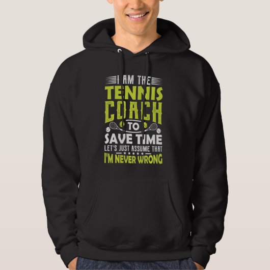 Tennistrainer Männer Frauen Coach Motivation Teach Hoodie (Vorderseite)