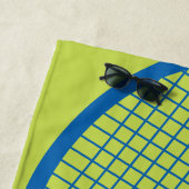 Tennistrainer oder Spielerrakete personalisierter  Strandtuch (Beispiel)
