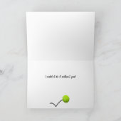 Tennistrainer Rackets Dankeskarte (Innenseite)