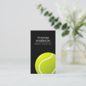 Tennistrainer / Trainer / Spieler schwarz Visitenkarte (Stehend Vorderseite)