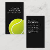 Tennistrainer / Trainer / Spieler schwarz Visitenkarte (Vorne/Hinten)