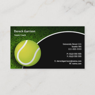 Tennistrainer  Übungsstunden für Ausbilder Visitenkarte