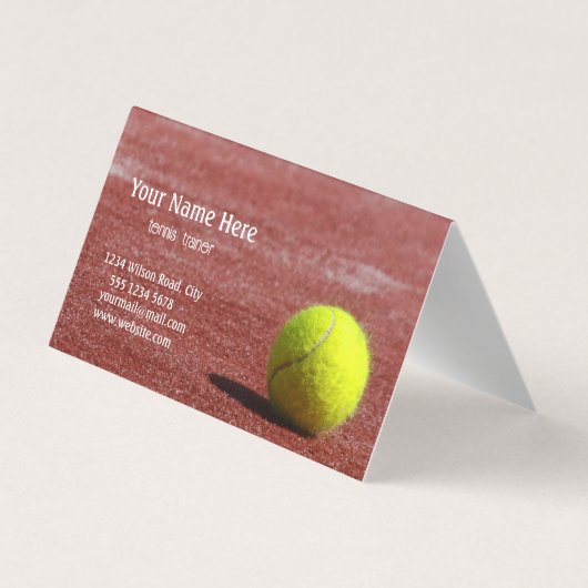Tennistrainer Visitenkarten (Rückseite)