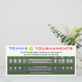 Tennisturnier - Anzeiger zur Einladung 3 (Stehend Vorderseite)