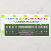 Tennisturnier - Anzeiger zur Einladung 3 (Vorne/Hinten)