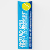 Tennisturnier Ball einfache grafische Veranstaltun Banner (Vertikal)