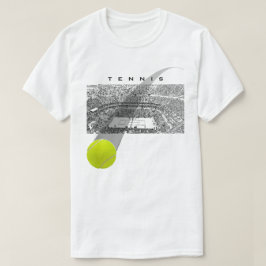 Tennisturnier mit Tennisball-Bewegung T-Shirt
