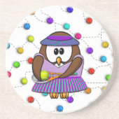 Tennisuhu - Mädchen Getränkeuntersetzer (Vorne)