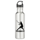 Tenniswasserflasche mit personalisiertem Namen Trinkflasche (Vorderseite)