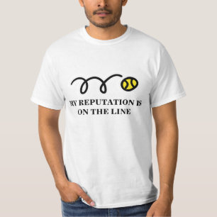 Tenniswitz auf T - Shirt