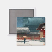 Tennô-ji Temple in Osaka hasui kawase shan hanga Magnet (Vorderseite/Rückseite)