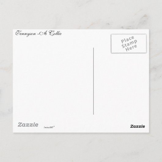 Tennyson-A collie Postkarte (Rückseite)