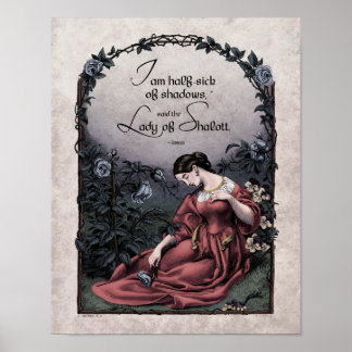 Tennyson "Lady of Shalott" Viktorianisch Art 11x14 Poster