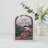 Tennyson "Lady of Shalott" Viktorianische Postkart Postkarte (Stehend Vorderseite)
