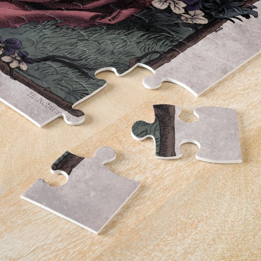 Tennyson "Lady of Shalott" Viktorianisches Puzzle  (Seite)